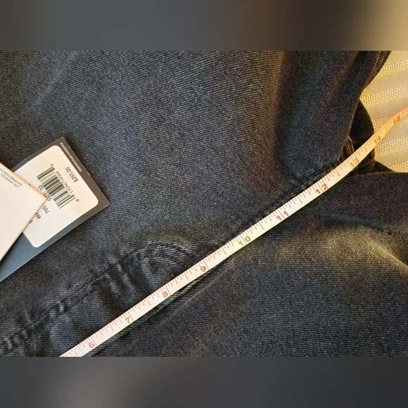 Re/Done Comfort Stretch High Rise 70s Stove Pipe Washed Noir Jeans Size 32 - Picture 15 of 16